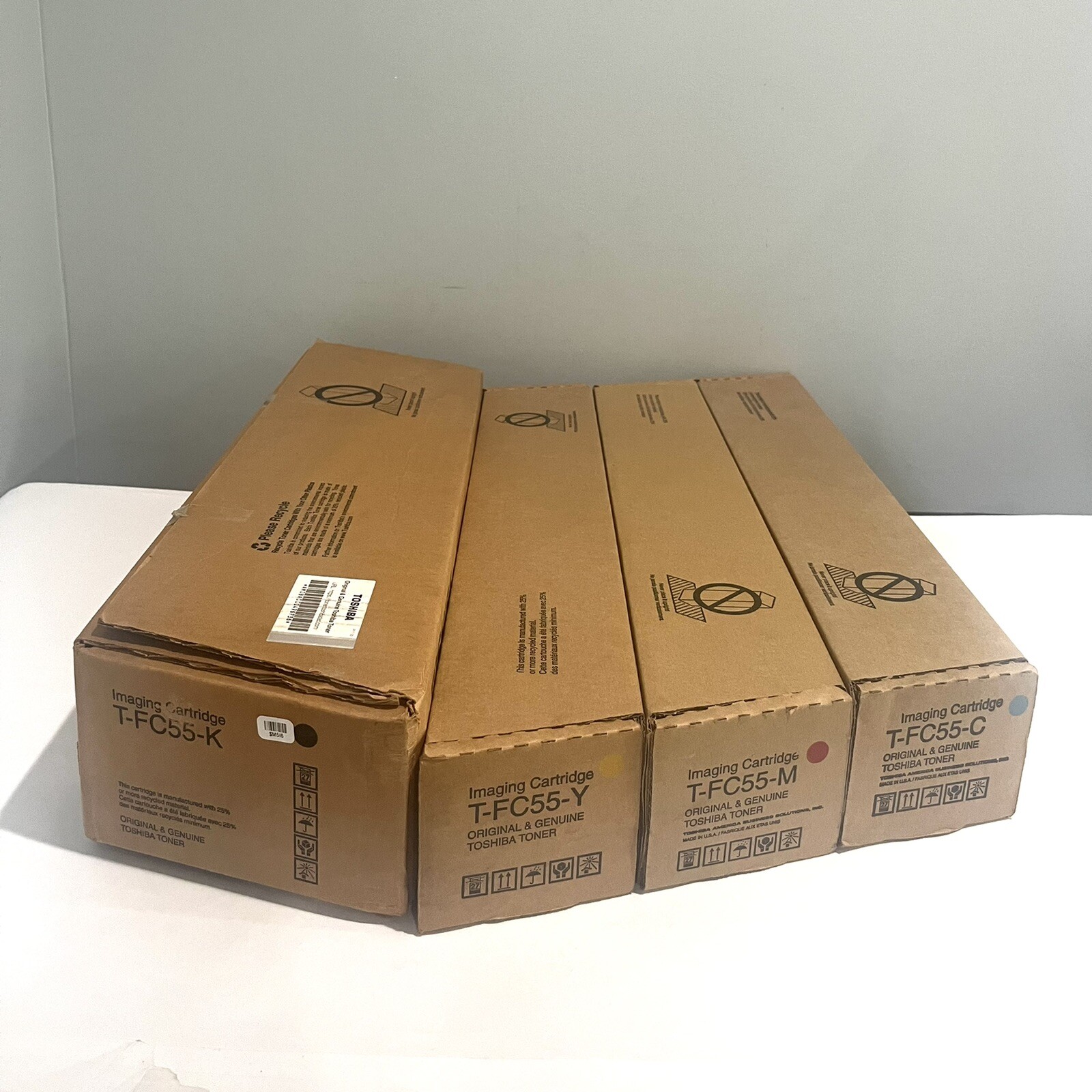 Toshiba T-FC55 Toner Set CMYK TFC55K TFC55C TFC55M TFC55Y for E Studio 5520C
