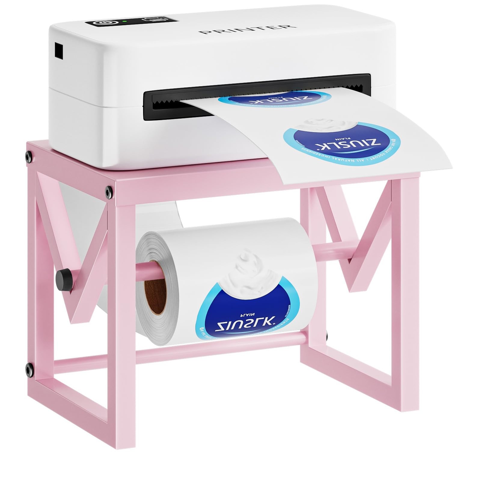 Marbrasse Label Holder for Rolls and Fanfold Labels, Pink