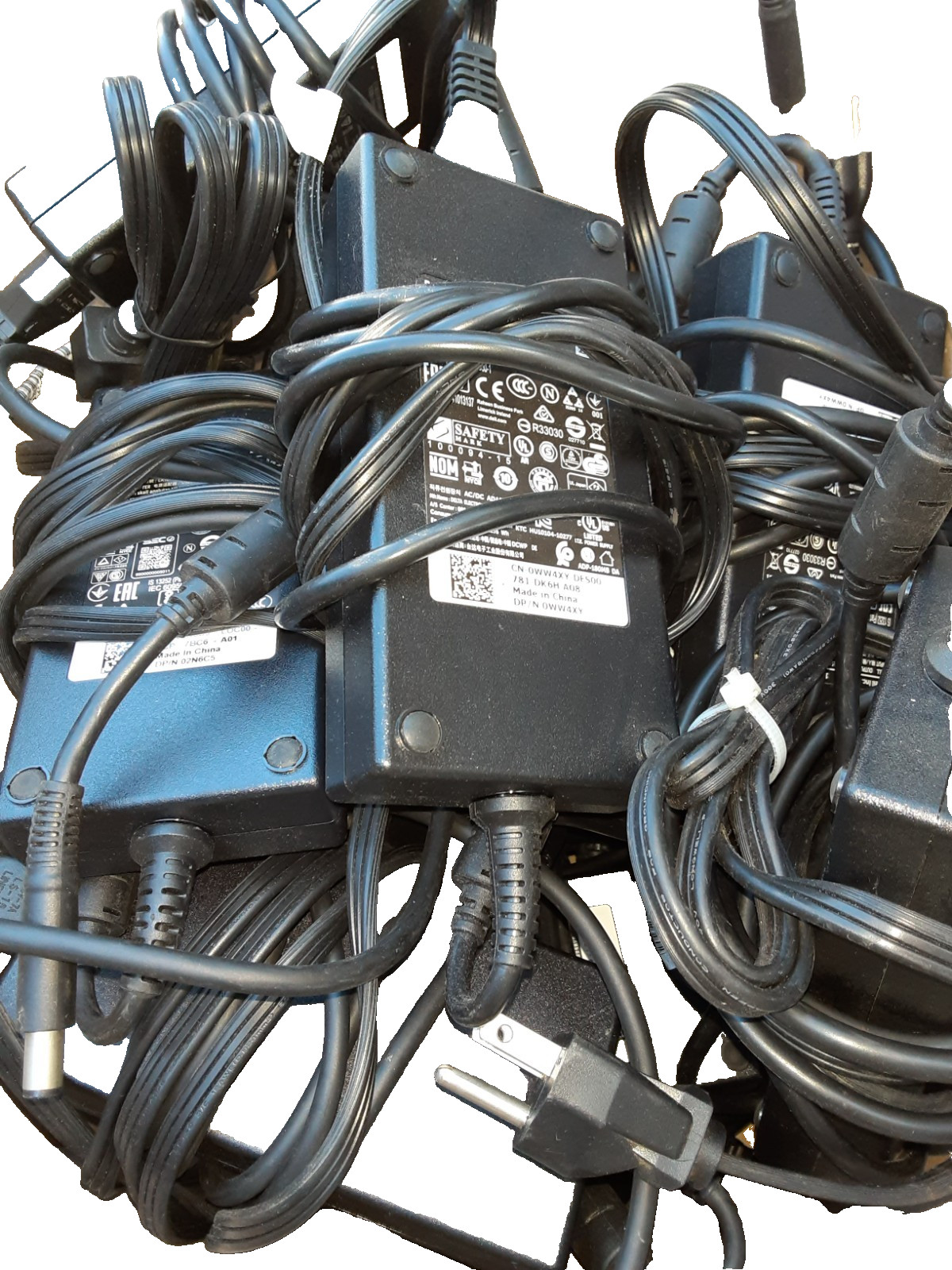 Lot of 10 - Dell 180W 19.5V 9.23A Power Supply AC Adapter 7.4mm x 5.0mm Charger
