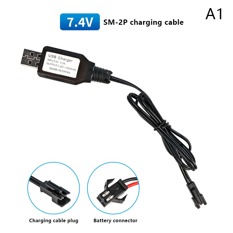 7.4V Charger SM-2P/3P SM-4P Reverse XH-3P/4P Li Battery Electric Toy USB Charge