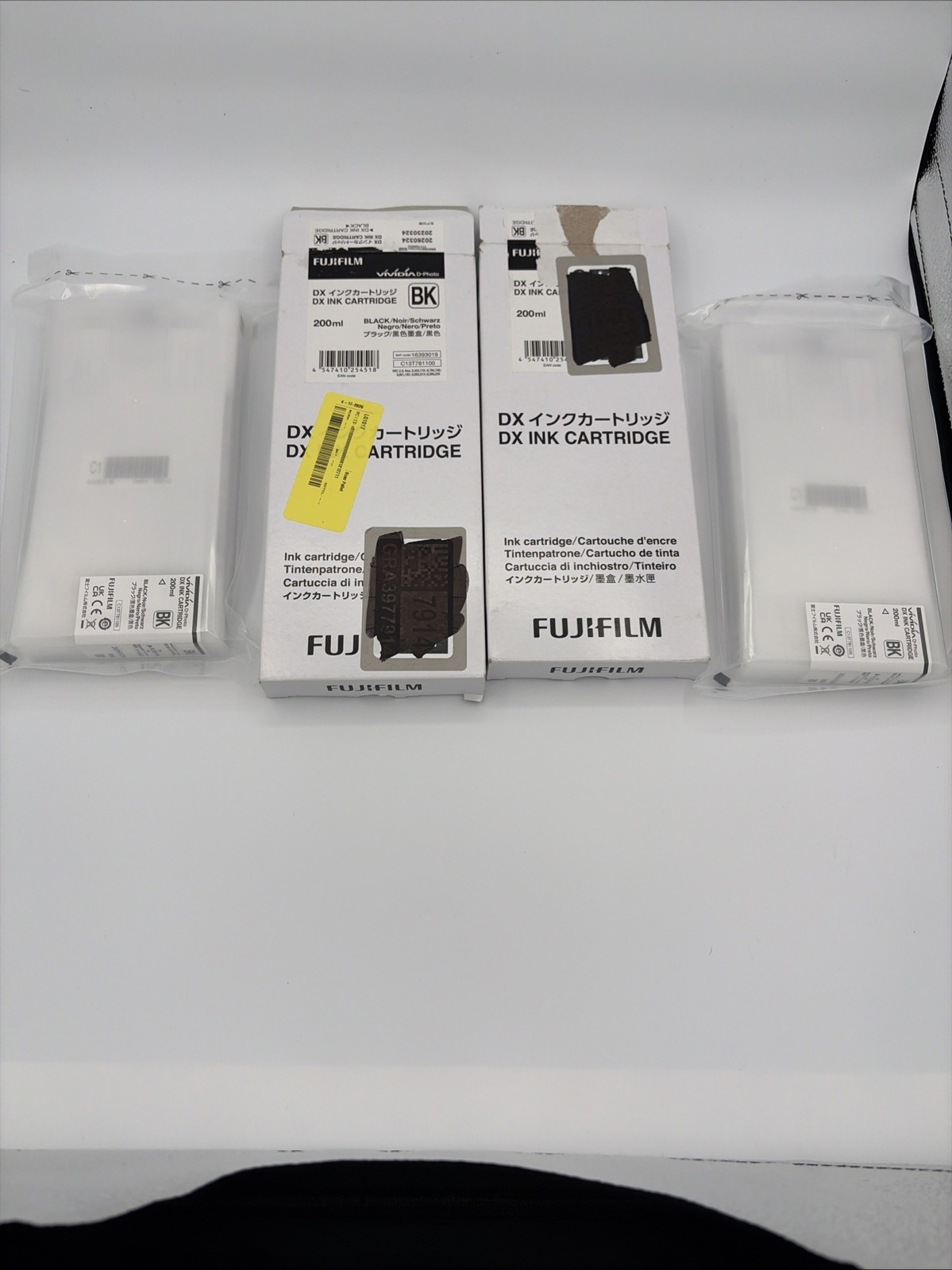 2PK FujiFilm DX Ink Cartridge ~ 200ml Each ~ Black ~ EXP 3/24/26
