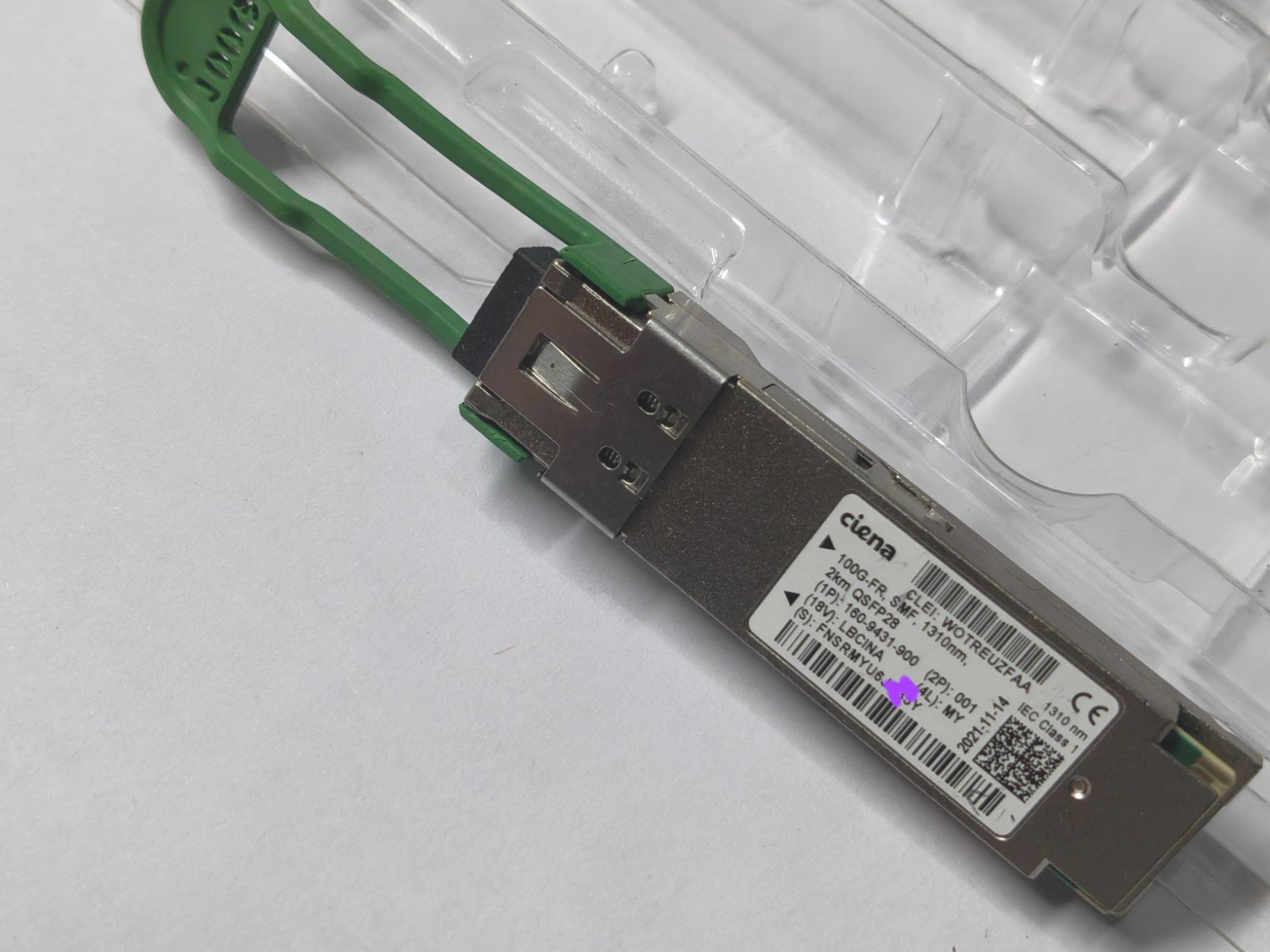 1PC - 100% Tested Ciena 160-9431-900 100G-FR 2km QSFP28 SMF 1310nm Transceiver