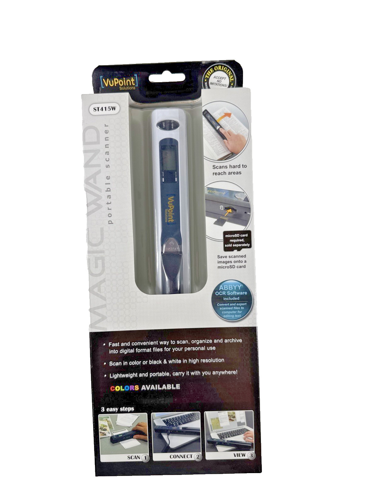 NEW OLD STOCK VuPoint Solutions #ST415 Handheld Magic Wand Portable Scanner