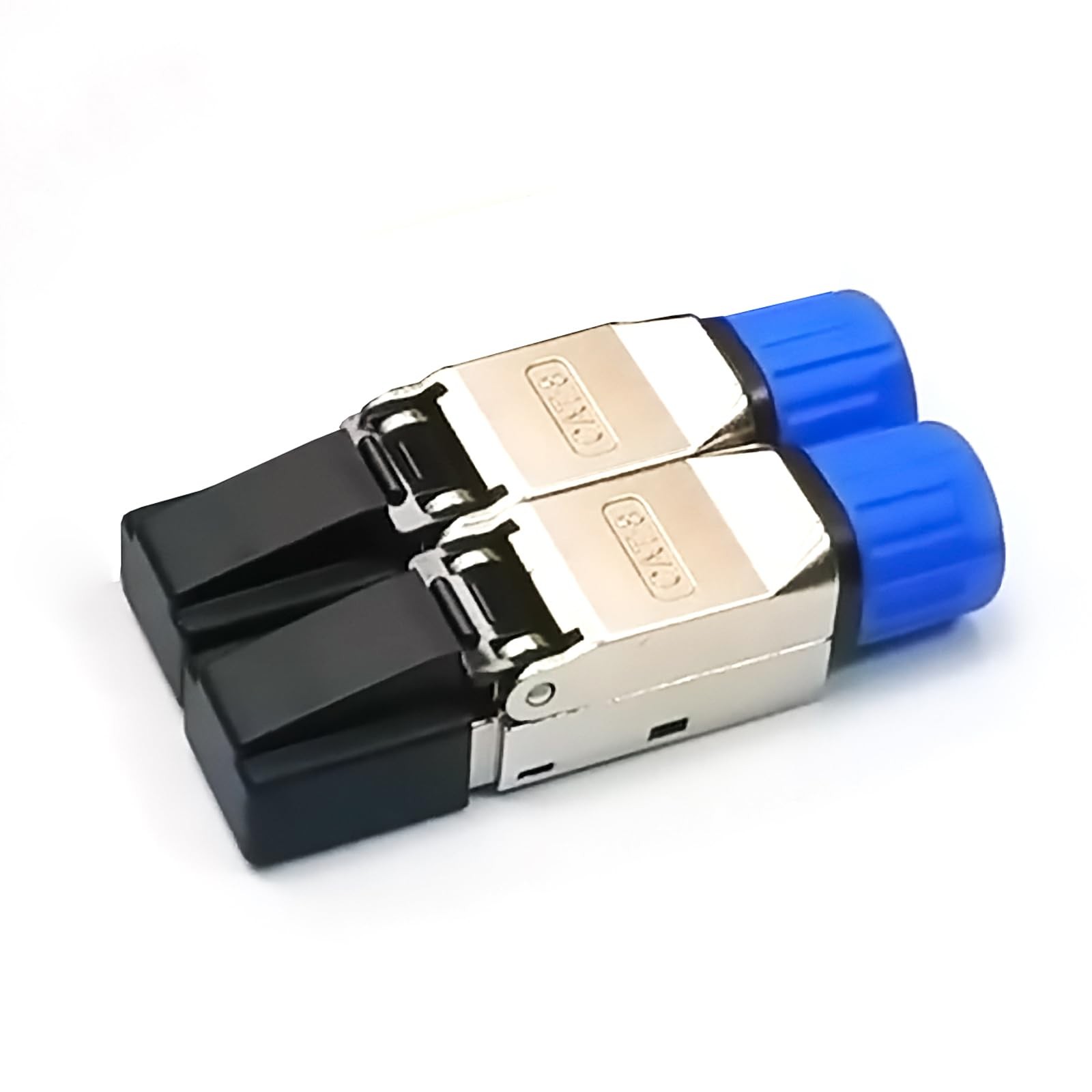 2 PCS CAT8 Tool Free RJ45 Connectors Shielded Metal Plug 2224 AWG 40Gbps