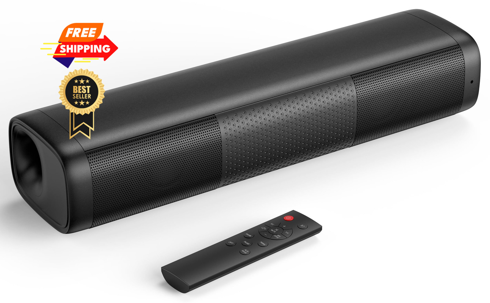 Saiyin 11.7-inch Sound Bar, Small Size & Big Power, 11.7 inches, Black