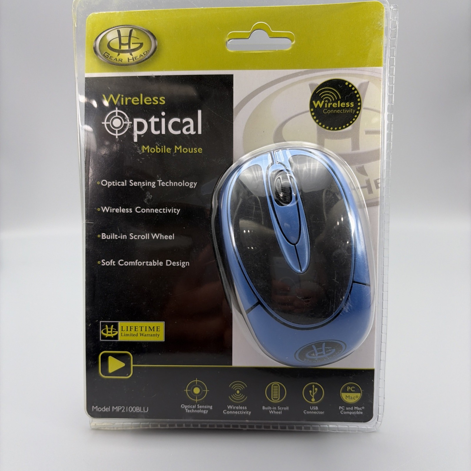 Gear Head Lighted Optical Mouse 800 Dpi