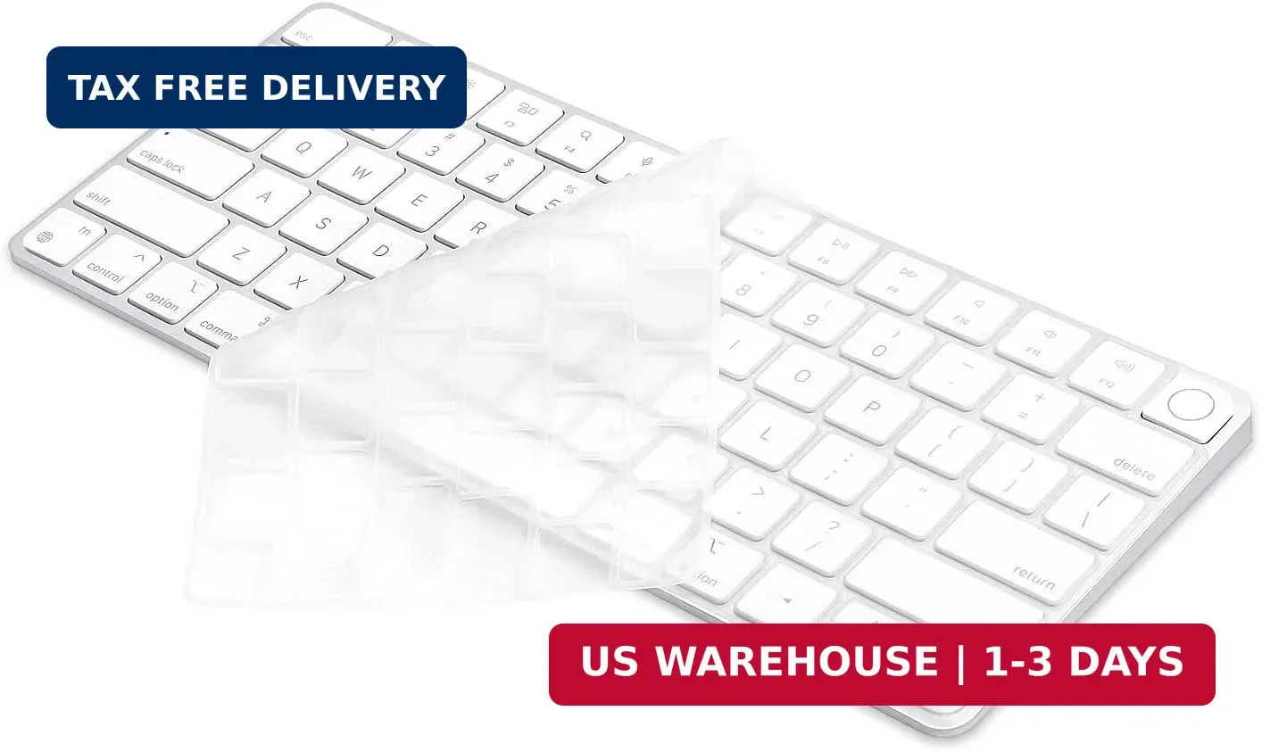 ProElife Keyboard Cover Skin for 2024-2021 Apple Magic Keyboard 3 with Touch ID