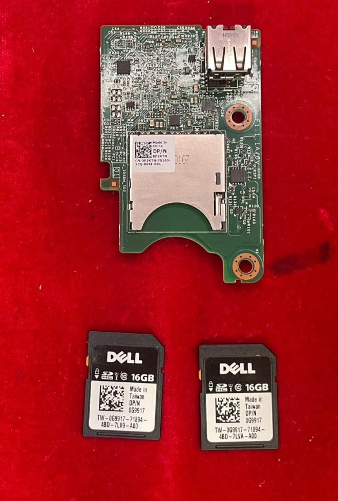 Dell PowerEdge FC630 M630 M830 Internal Dual SD Card P2KTN 0P2KTN w/2x 16GB SD