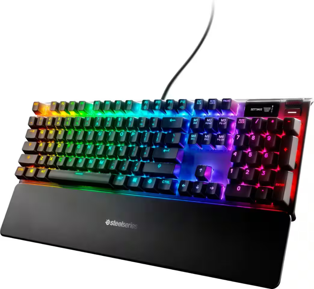 SteelSeries - Apex 7 Full Size Wired Mechanical Red Linear Switch Gaming Keyb...