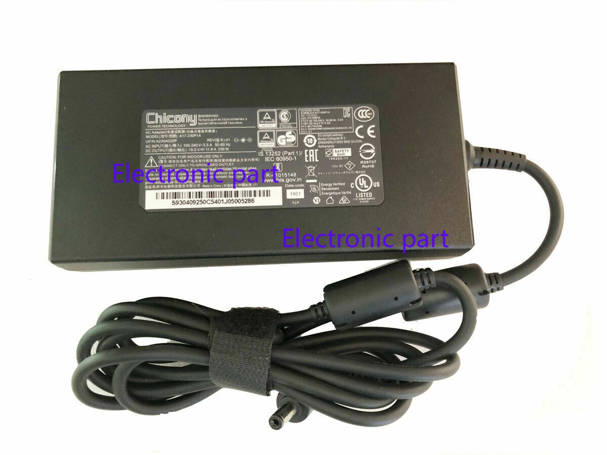 NEW 230W Genuine Chicony Charger MSI GS65 STEALTH MSI 16Q4 AC Adapter A17-230P1A
