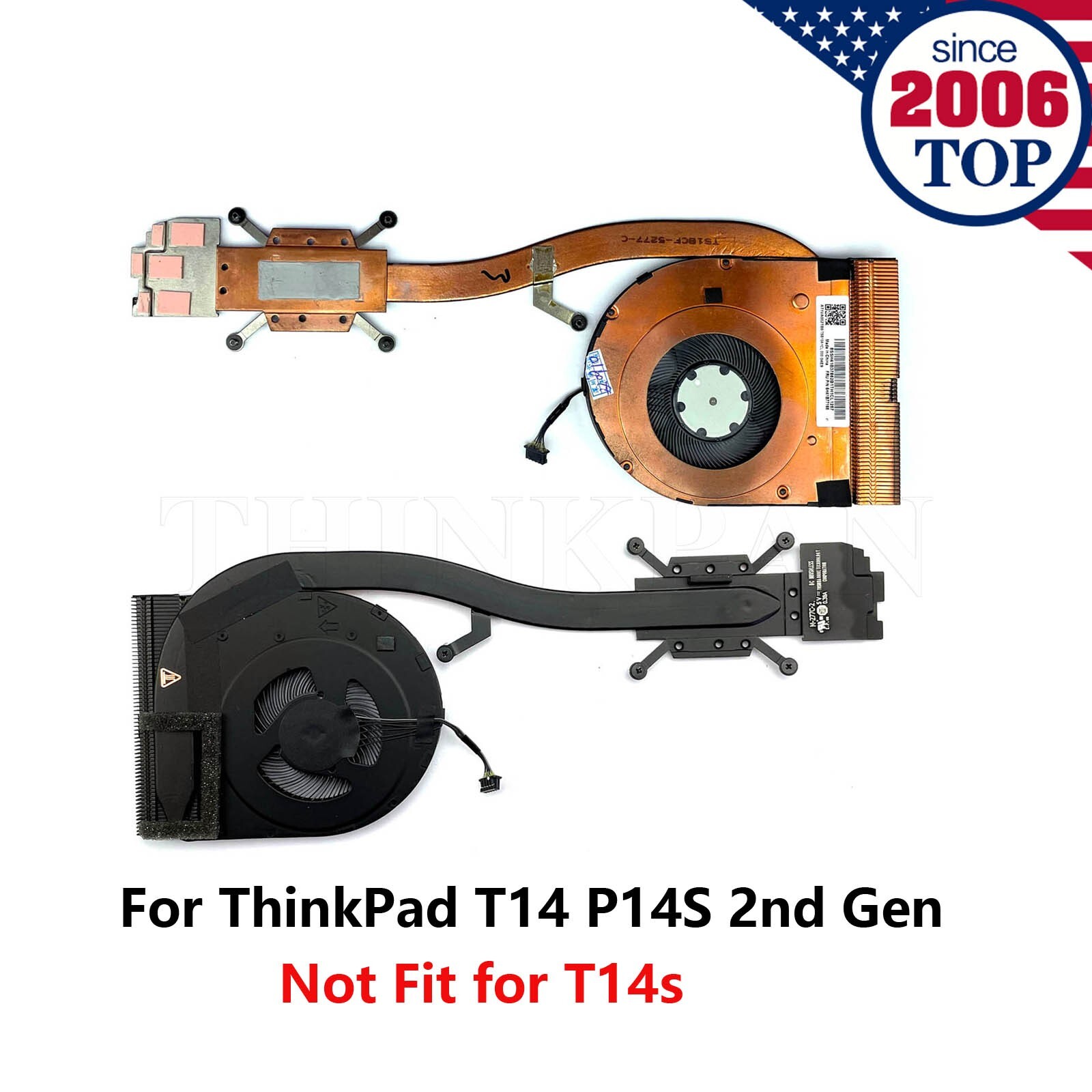 CPU Fan Heatsink for Lenovo ThinkPad T14 P14S 2nd Gen UMA 5H41B77165