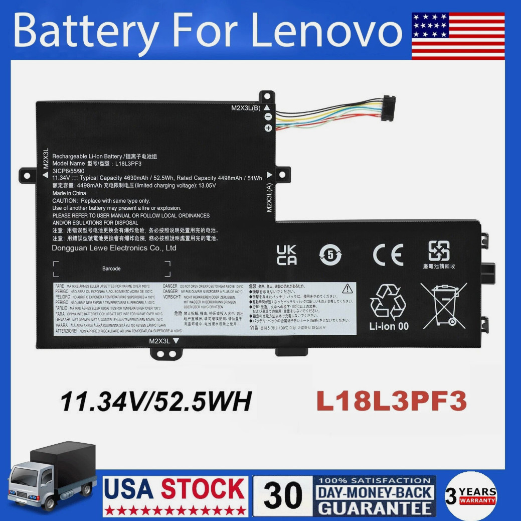 L18L3PF3 L18M3PF7 L18M3PF6 Battery For Lenovo Ideapad L18C3PF7 L18L3PF2 S340 US