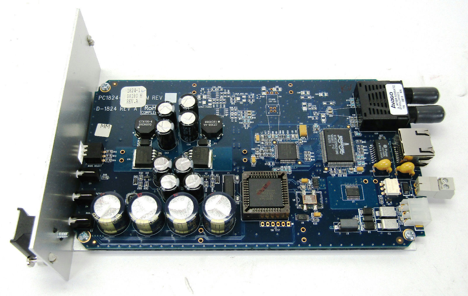 GE Security D7120-R3 10/100 Ethernet Transceiver MM Laser 2 Fibers Rack Mount 