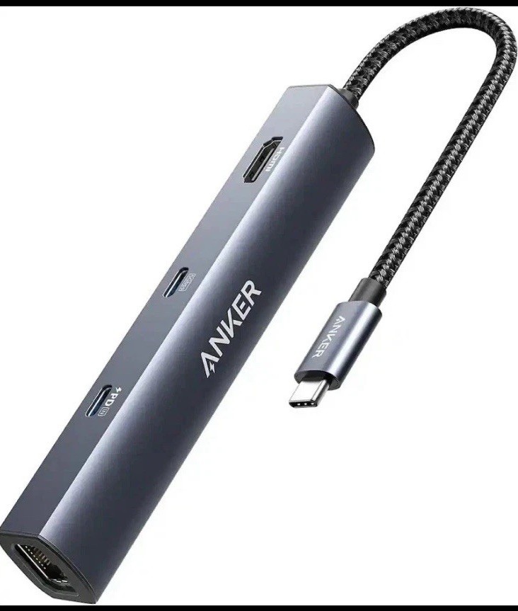 Anker 6-in-1 Series 5 - 65W USB Ports, Ethernet, Adapter HDMI Hub USB-C with PD