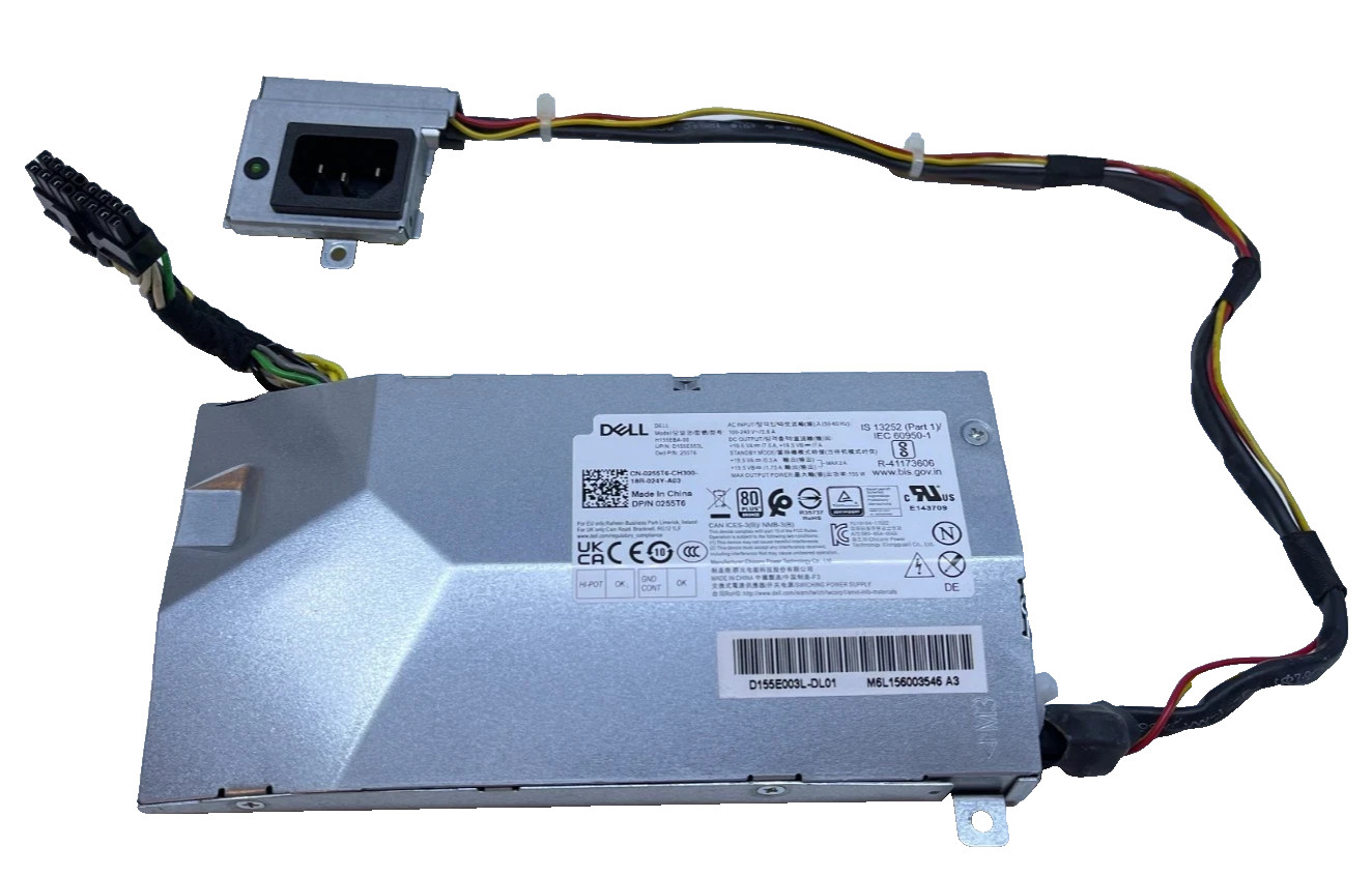 Dell Optiplex 7490 7460 5260AIO Power Supply H155EBA-00 155W 255T6 0255T6