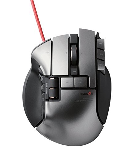 Elecom gaming mouse wired 19 button 2PC simultaneous operation correspondin