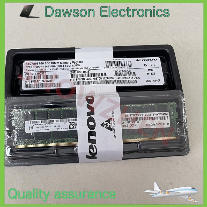 NewLenovo / IBM 01KR355 4ZC7A08709 32GB 2Rx4 DDR4 PC4-2933Y ECC Server Memory