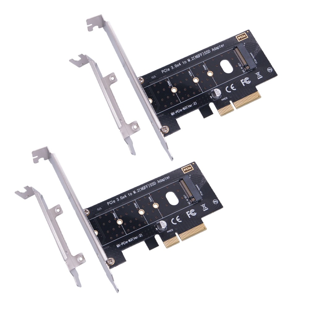 2PCS M.2 NVME SSD To PCIe 3.0 X4 Adapter Card Desktop Expansion Conversion Card
