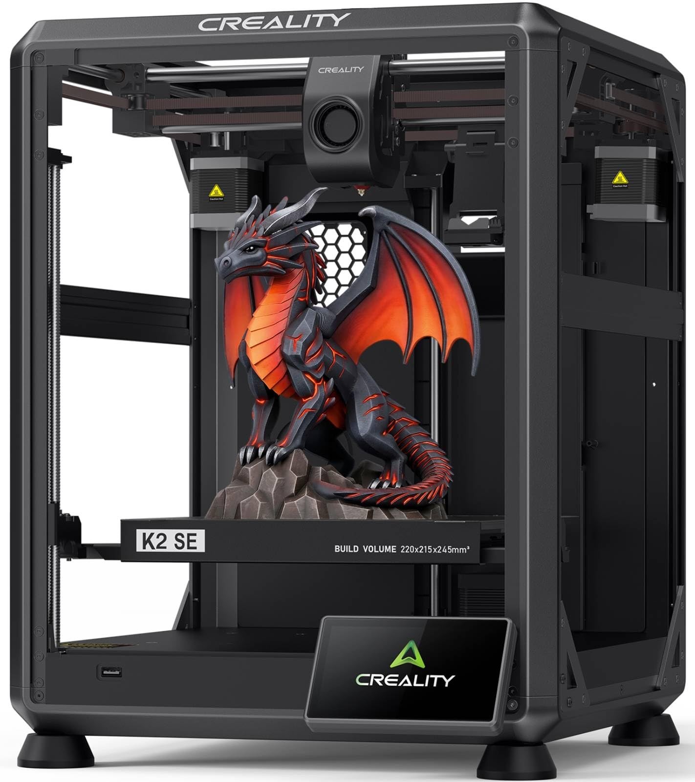 Creality K2 SE 3D Printer, 500mm/s High-Speed Printing, Support Multi Black