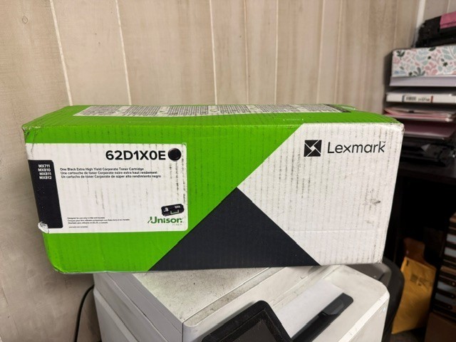 Lexmark 62D1X0E Black Extra High Yield Toner Cartridge Sealed BOX, SHIPS FREE