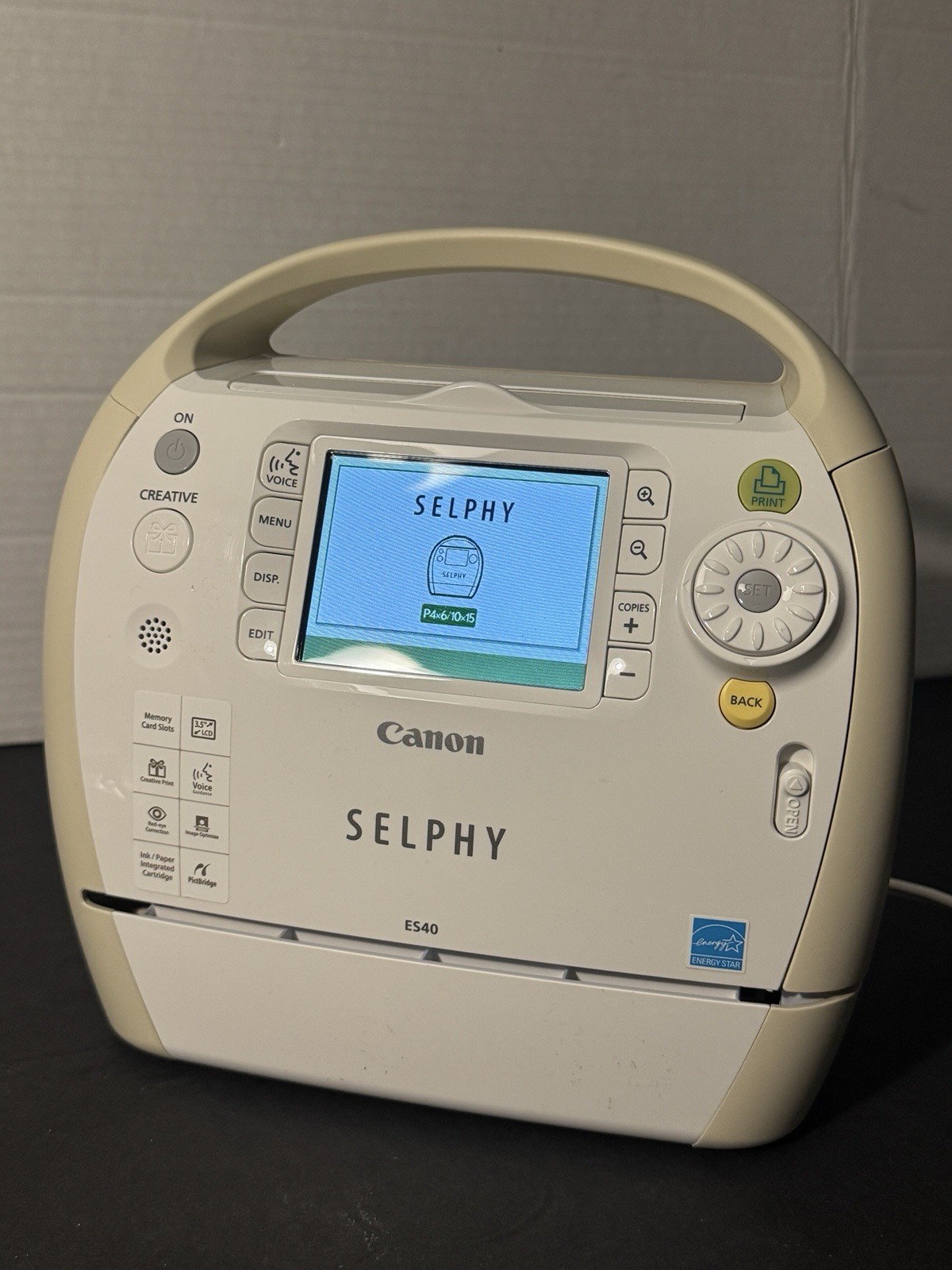 Canon SELPHY ES40 Compact Photo Printer w Box Manuals
