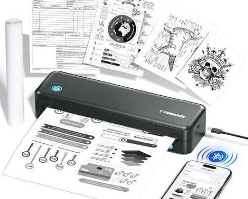 TYPONOS D820 Portable Wireless Thermal Printer Bluetooth 8.5x11 Inkless NEW