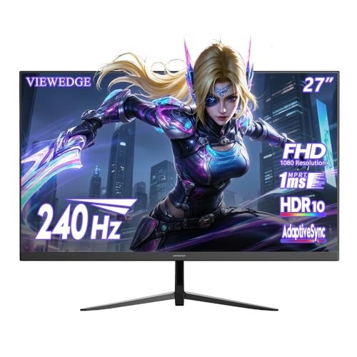 27 Inch Gaming Monitor, 240Hz, 1080p, IPS, HDMI, DisplayPort