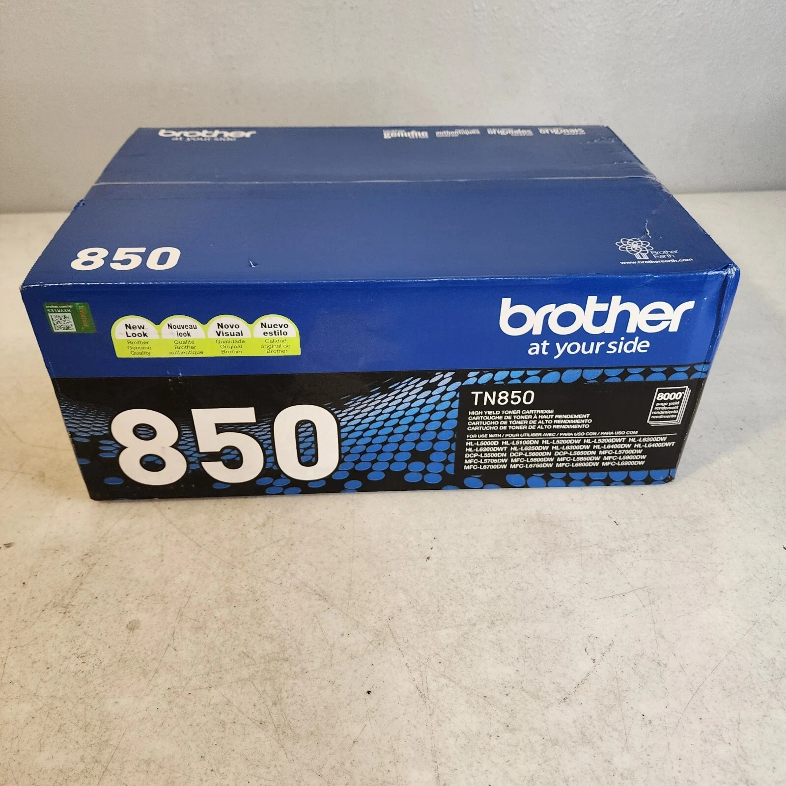 Brother TN850 High Yield Black Toner Cartridge Genuine New Sealed Box 