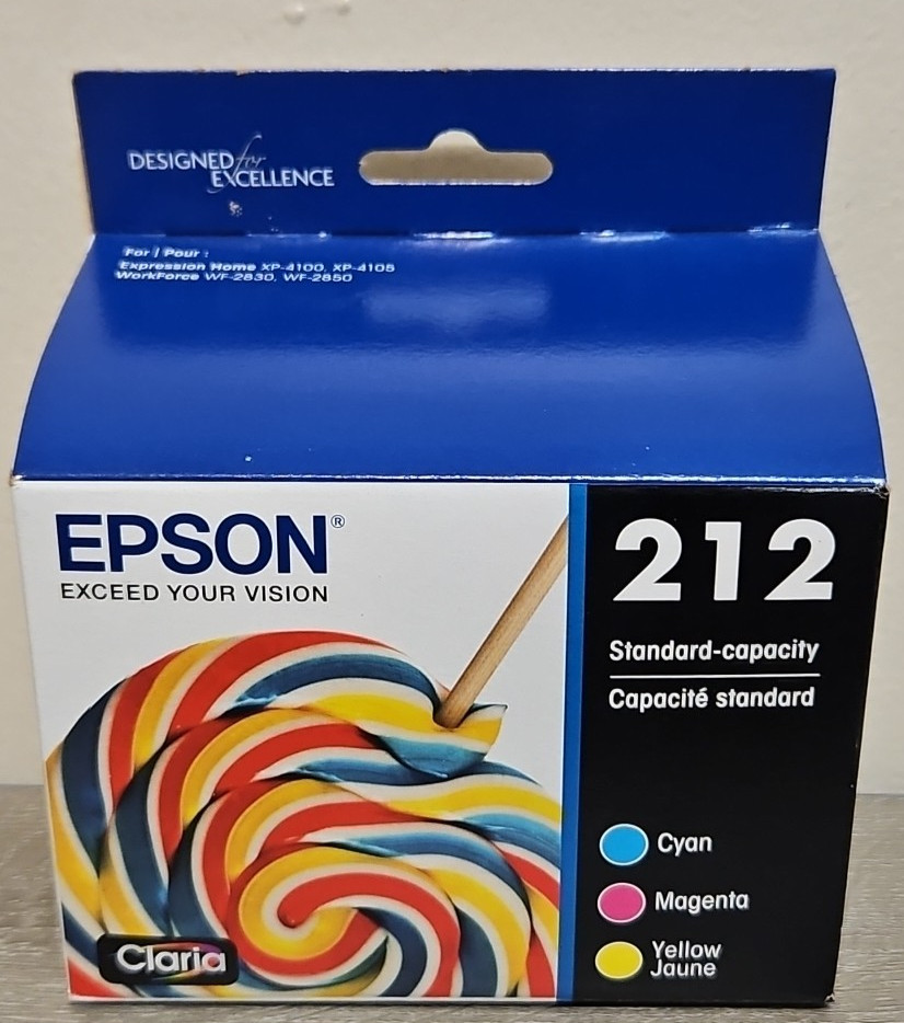Genuine Epson 212 Standard Ink Cartridge Cyan Magenta Yellow Black (EXP 2027)