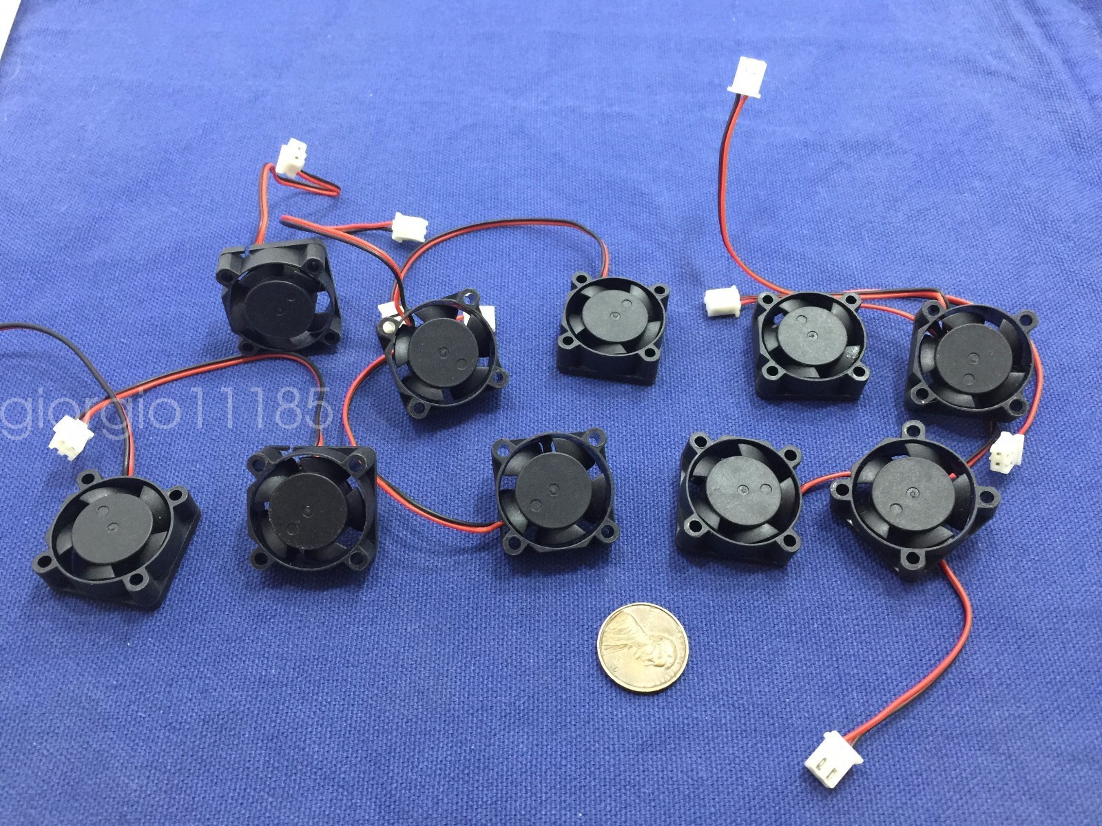 10 Pieces BXR 25mm x 25 x 10 Brushless Cooling Fan small micro Flow CFM 12V