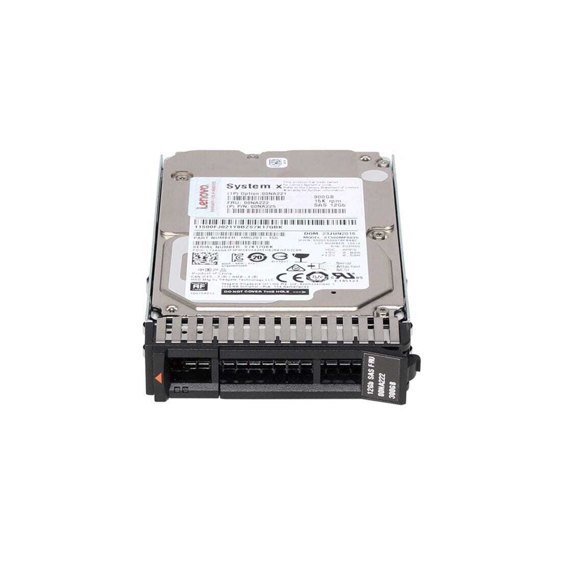 Lenovo 300G 15K SAS 2.5 in Tray 00NA221 00NA222 00NA225