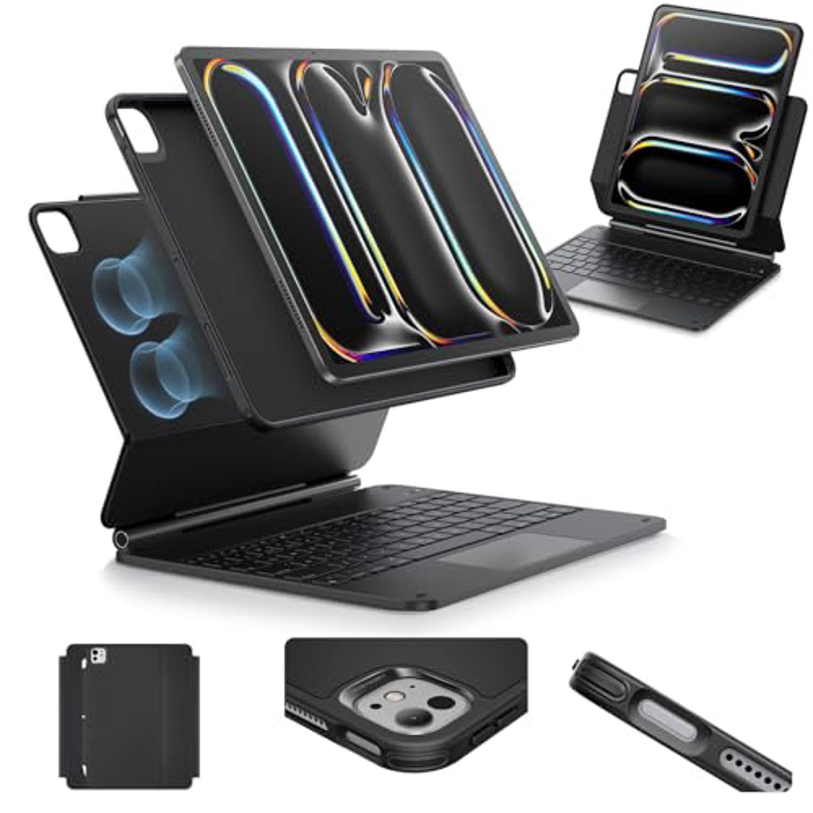 ESR Upgraded iPad Air 13 Inch Case Keyboard M4/M3/M2 with Multi-Touch Trackpad