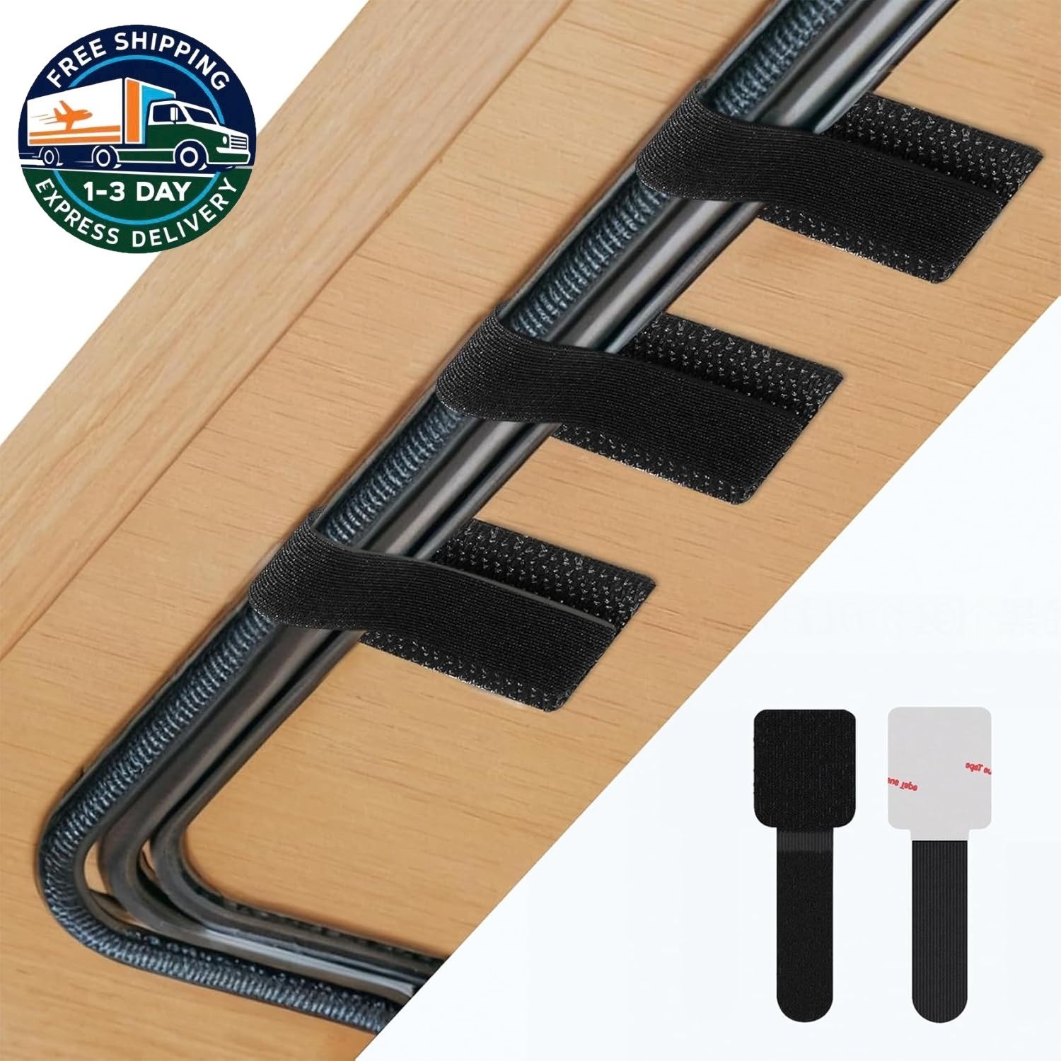 50 bridas para cables, organizador de cables para debajo del escritorio