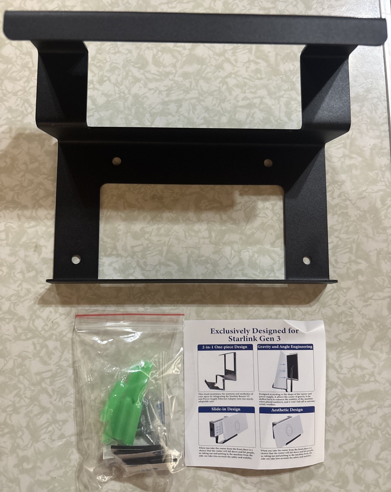 Star Link Router Bracket Holder, All in One Mount For Gen 3 New Open Box