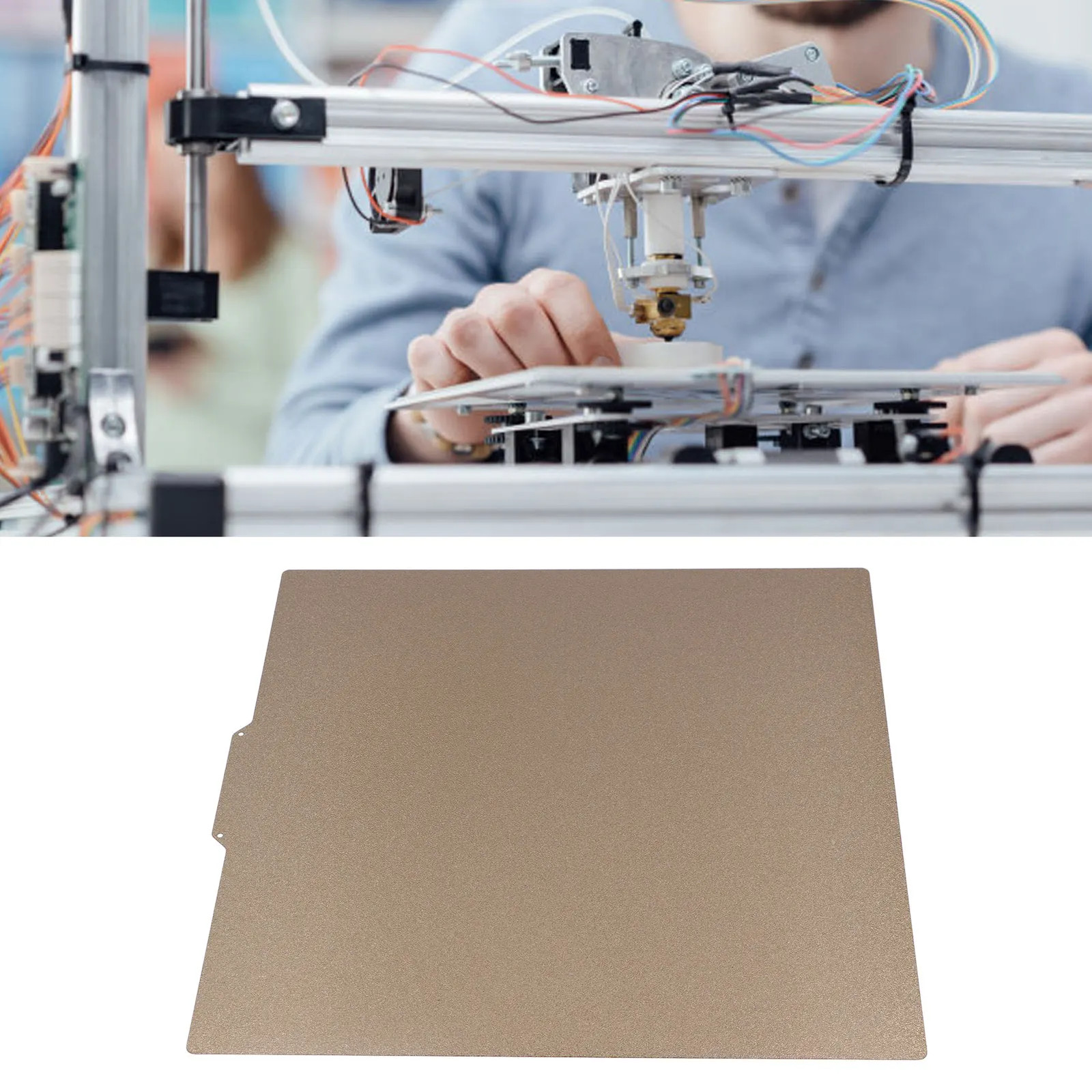 Double Sided Textured PEI Build Plate 377X370Mm 3D Printer with Magnetic Base fo