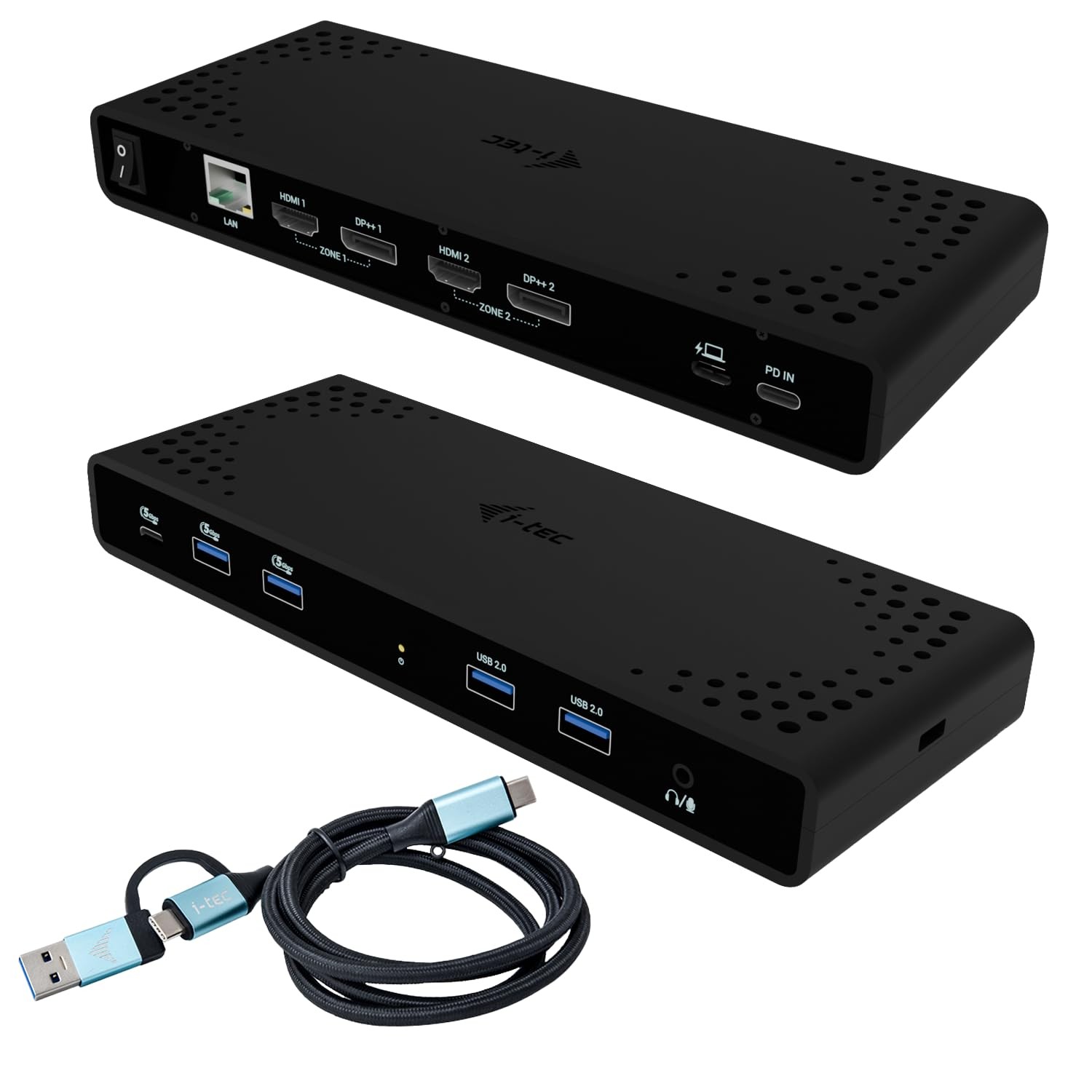 i-tec Universal Docking Station Dual 4K Display - 2X DisplayPort and 2X HDMI, 5X