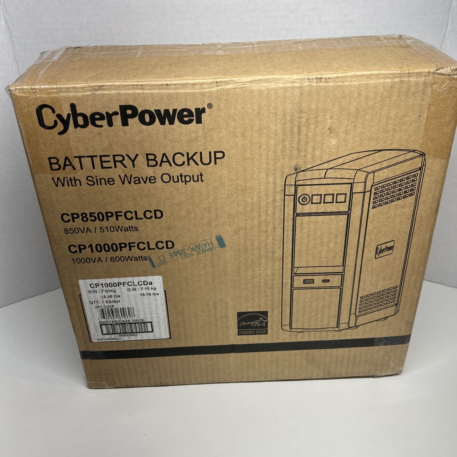 CyberPower PFC Sinewave Computer Battery Backup, 850VA 510W UPS, 10 Outlets