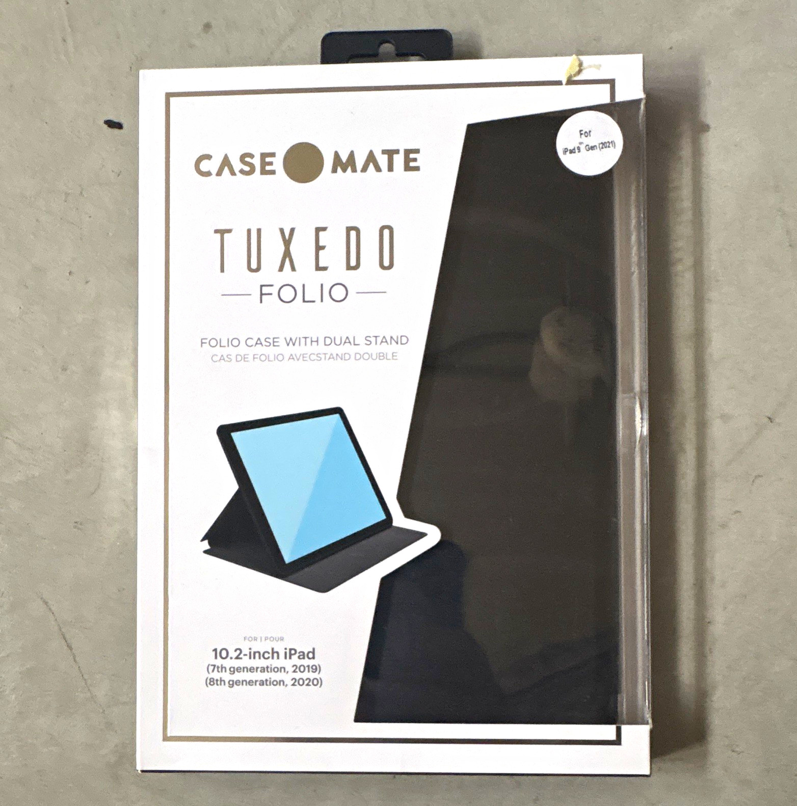 Case-Mate Tuxedo Folio Folding Case Stand for Apple iPad 10.2 7th/8th Black