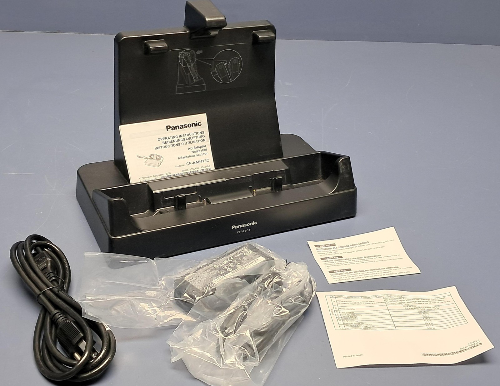 Panasonic FZ-VEBG11AU Dock Station & CF-AA6413CM AC Adapter for Toughpad FZ-G1