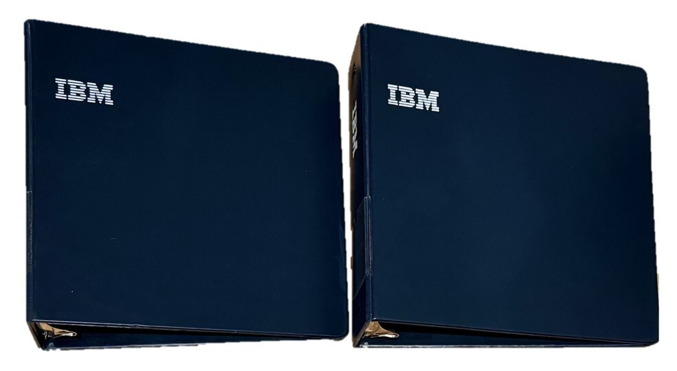 Vintage IBM 3 Ring Binders - Navy - Lot of 2