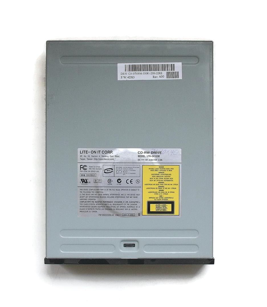 Cd-rw drive, ltr-24102m, cn-07n956-55081 f/w: 4ds3 rev a00 (black bezel)