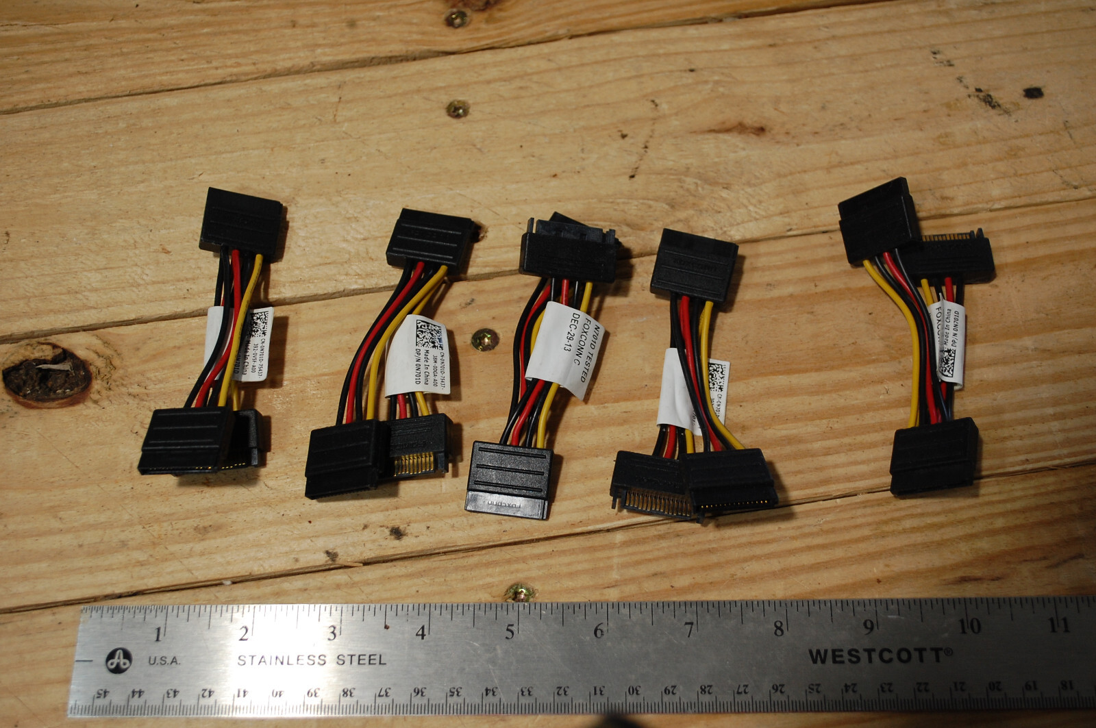 5x Dell / Foxconn SATA Power Splitter Adapter Cable DP/N 0N701D LOT OF 5