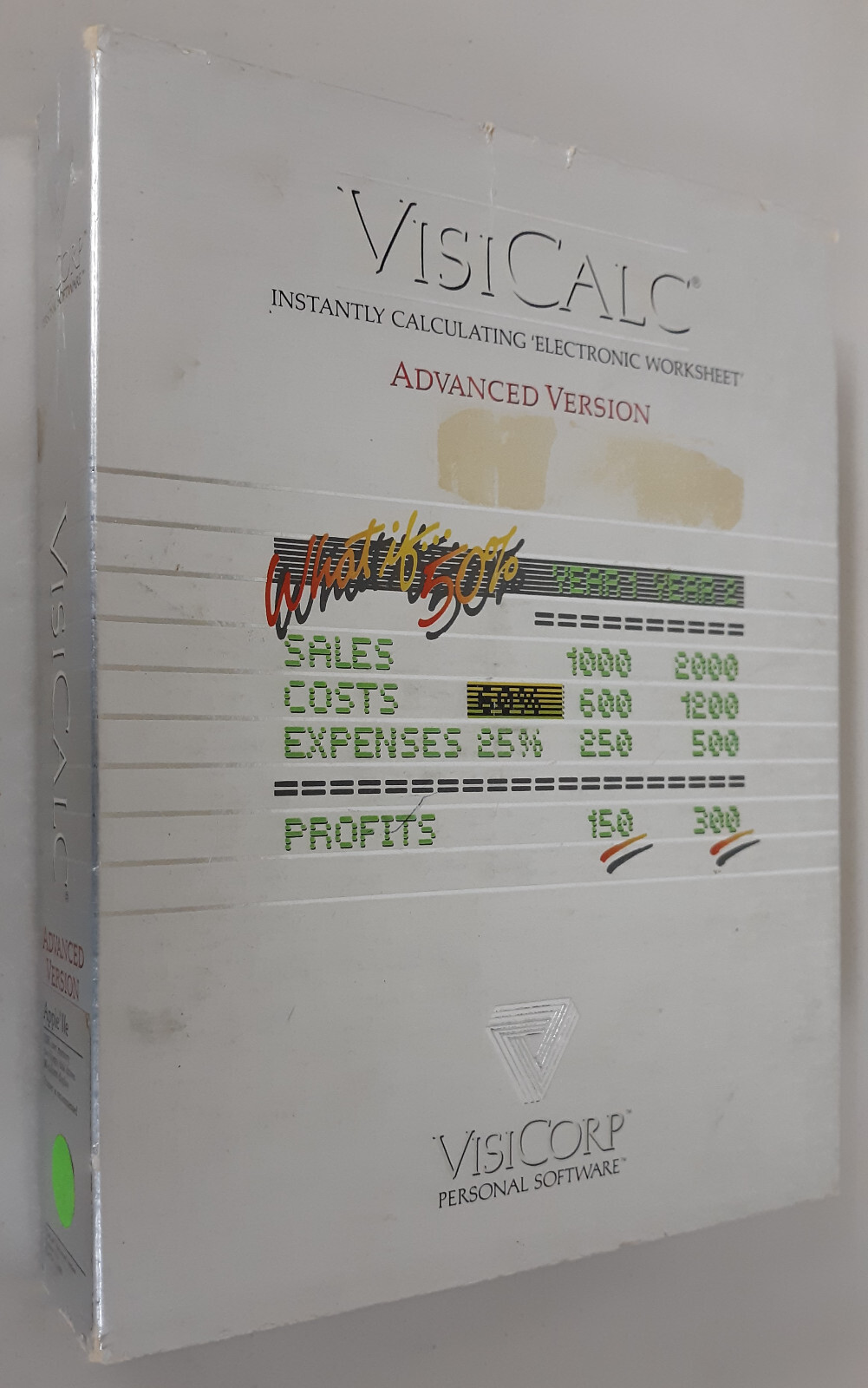 VisiCalc Advanced Version Worksheet by Visicorp for Apple II+,IIe,IIc,IIgs 1983