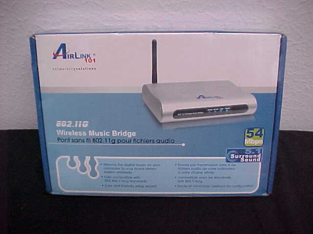 AirLink 101 802.11G Wireless Music Bridge 54Mbps AWMB-100 New Factory Sealed