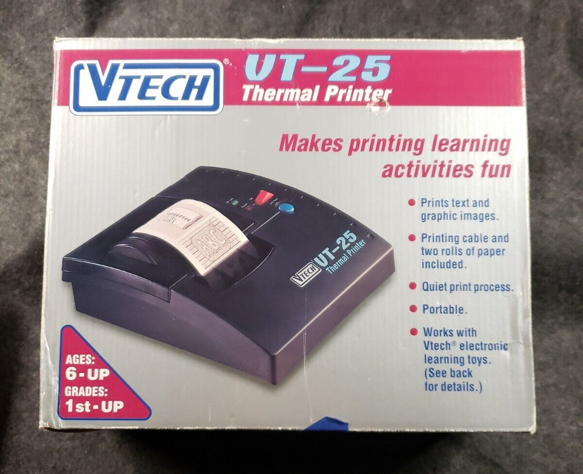 VTech VT-25 Thermal Printer - Vintage Rare Never Used (slf3-2)