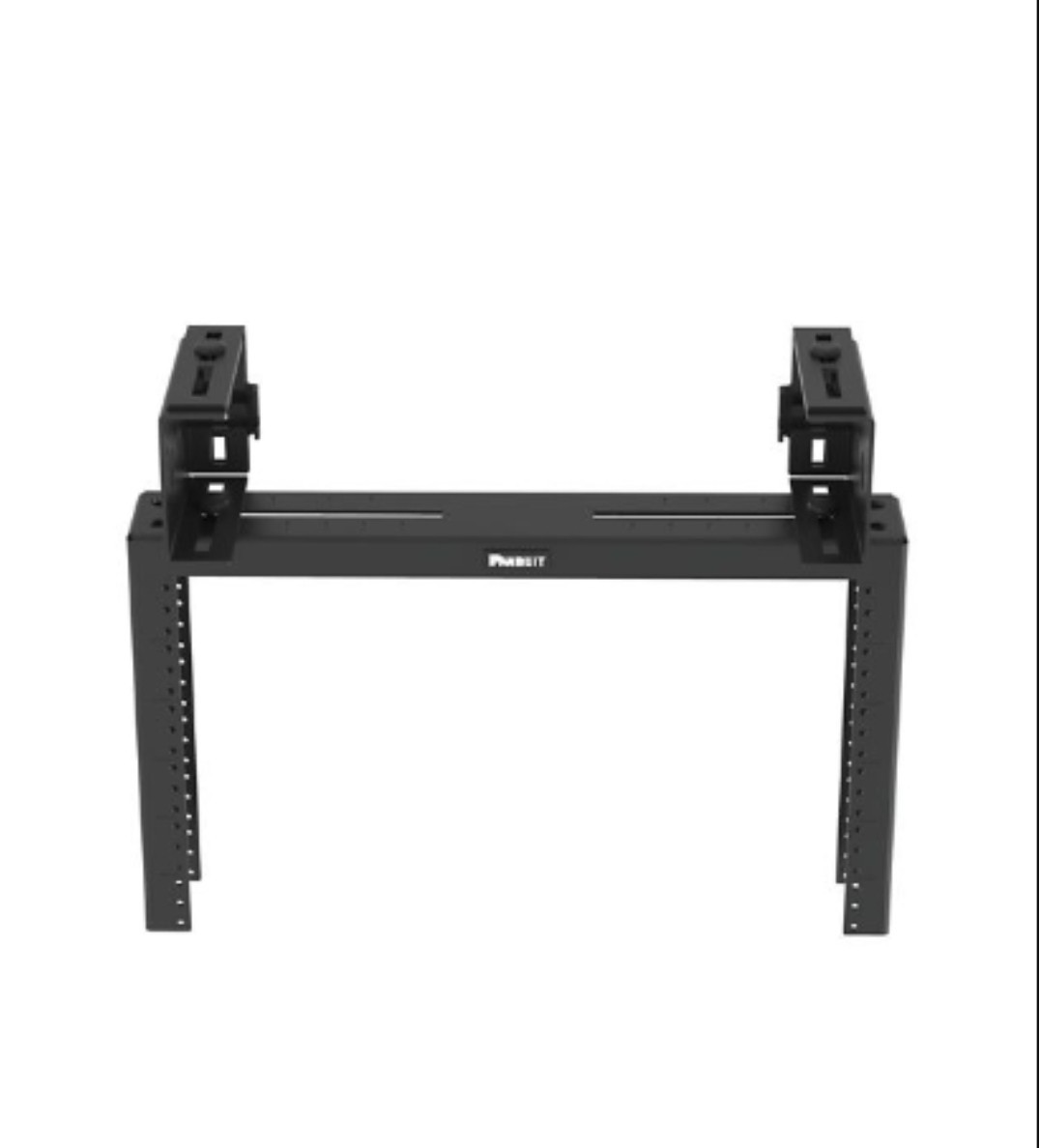 Overhead Distribution Rack, 2-Post, 6RU, #12-24 Threaded E-Rails, Black -PZLRB6U