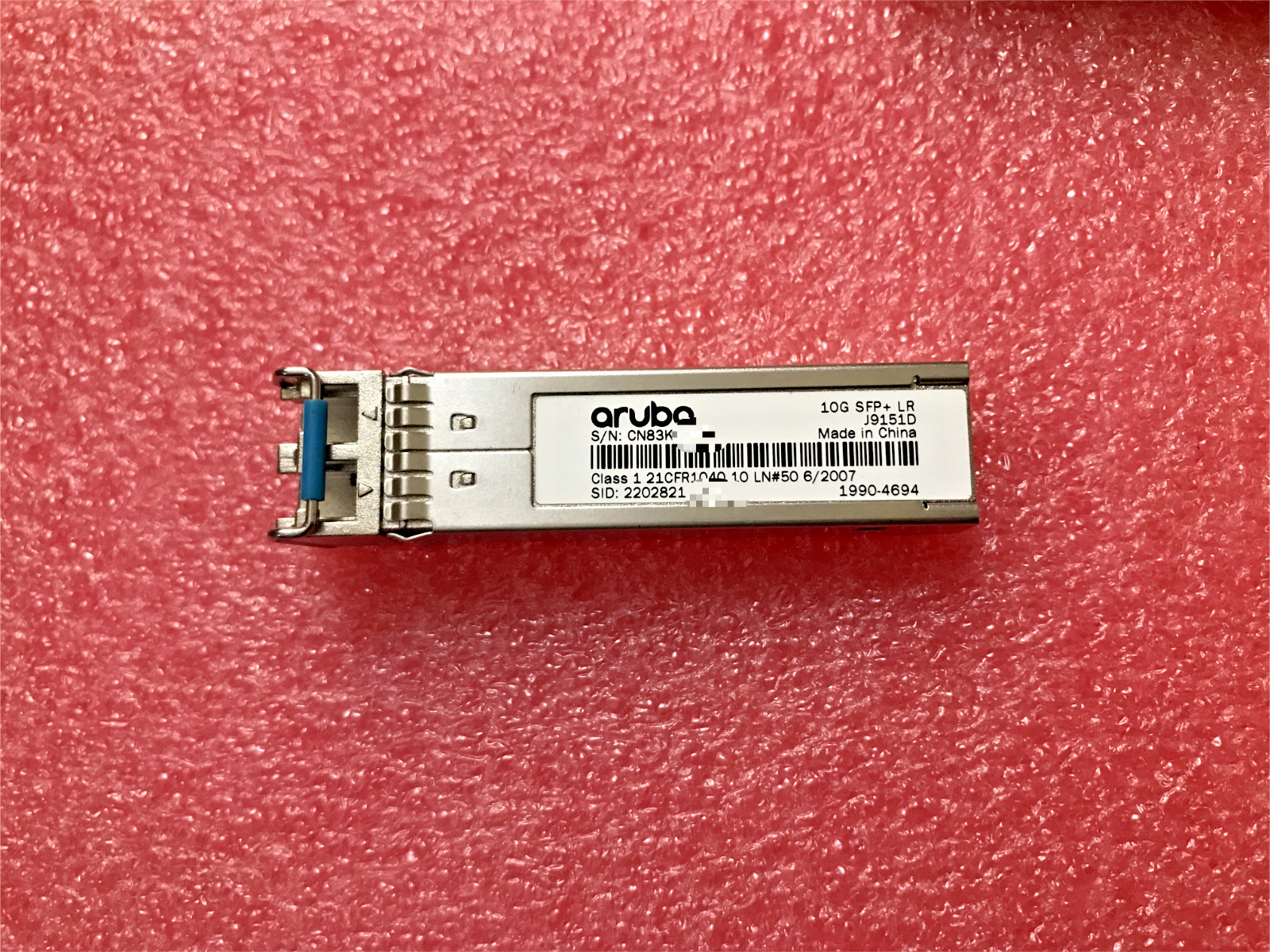 J9151D HPE ARUBA 10G SFP+ LC LR 10KM SMF XCVR TRANSCEIVER 1990-4694