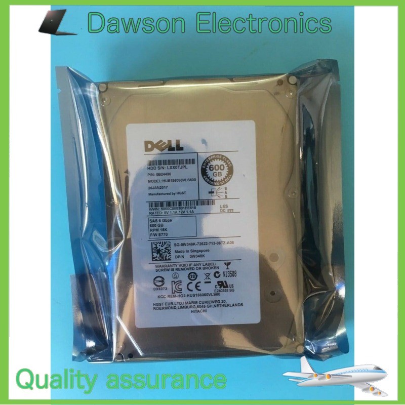 Newnew Dell W348K 0W348K 600GB 15K SAS RPM 3.5" Hard Drive HUS156060VLS60