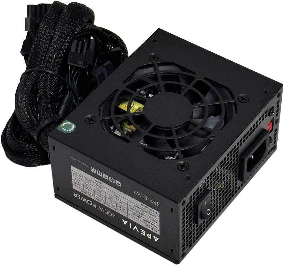 Apevia SFX AP400W 400W Mini ITX Power Supply with 80mm Cooling Fan