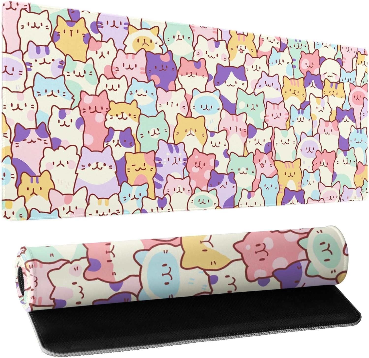 Kawaii Large Mouse Pad 31.5X11.8 Inches XL Extended Gaming Mousepad Funny Cute C